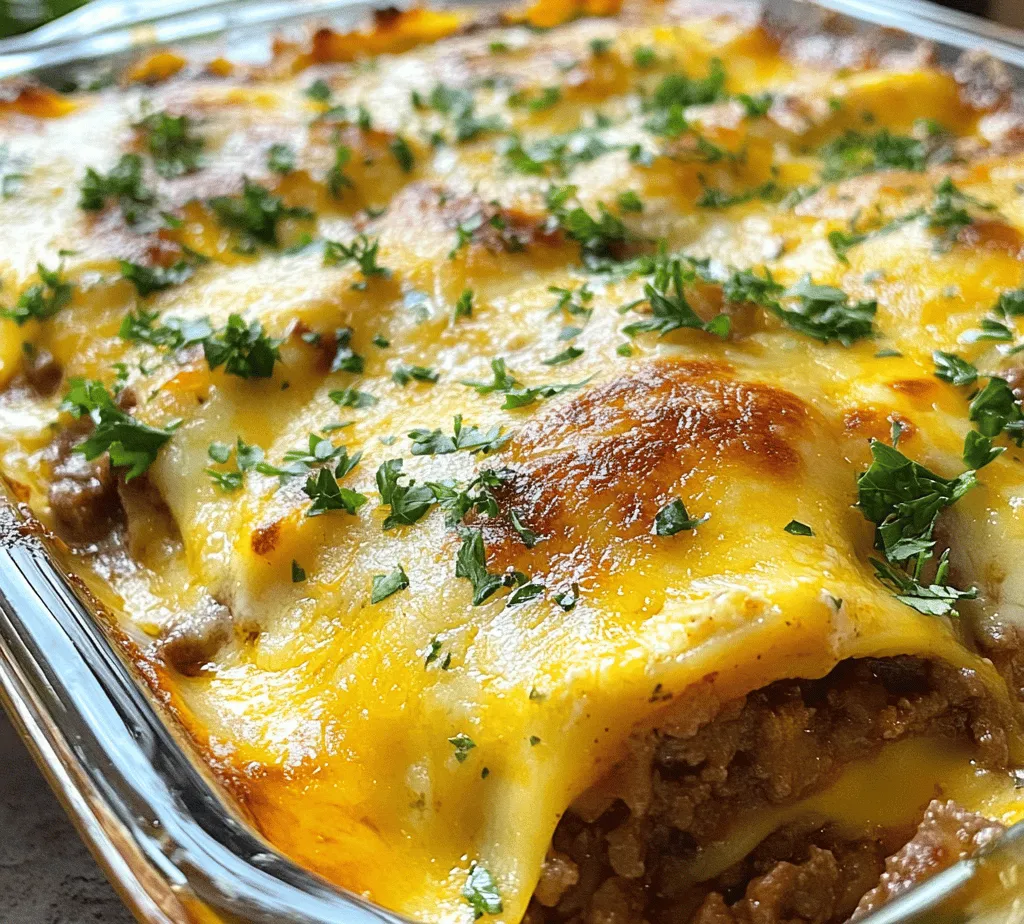 The foundation of any great dish lies in its ingredients. Here, we break down the key components that contribute to the rich, savory flavor of Parmesan Garlic Cheeseburger Lasagna with Bacon.