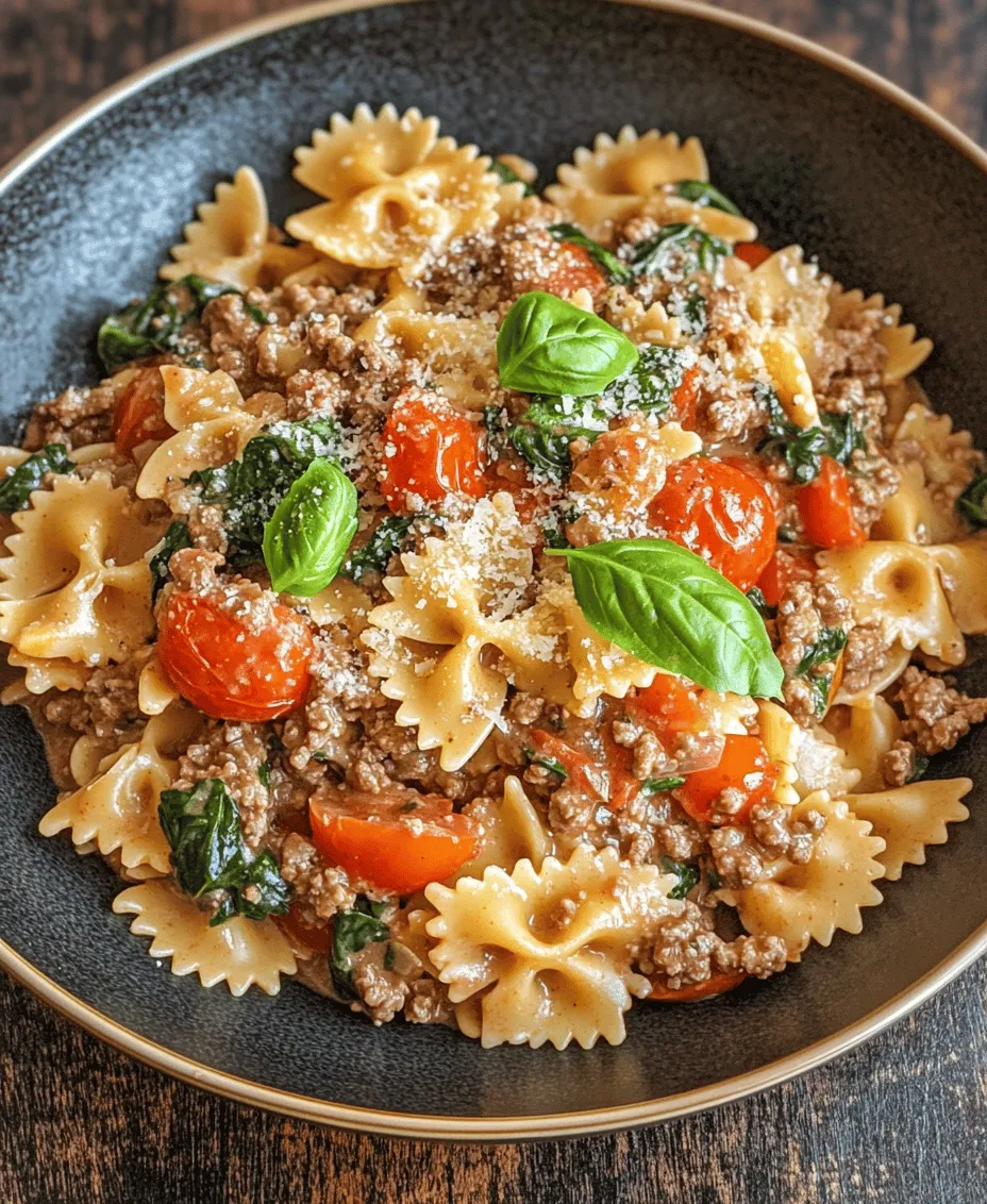 Creamy Beef and Bowtie Pasta is a beloved dish that has gained popularity for its heartiness and comforting flavors, making it a staple in many family kitchens. This delightful recipe combines tender bowtie pasta with seasoned ground beef, aromatic vegetables, and a creamy sauce to create a meal that is both satisfying and packed with flavor. The appeal of this dish lies not only in its rich taste but also in its wonderful texture—a combination of the pasta's shape, the juiciness of the beef, and the creaminess of the sauce.