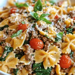 Creamy Beef and Bowtie Pasta is a beloved dish that has gained popularity for its heartiness and comforting flavors, making it a staple in many family kitchens. This delightful recipe combines tender bowtie pasta with seasoned ground beef, aromatic vegetables, and a creamy sauce to create a meal that is both satisfying and packed with flavor. The appeal of this dish lies not only in its rich taste but also in its wonderful texture—a combination of the pasta's shape, the juiciness of the beef, and the creaminess of the sauce.