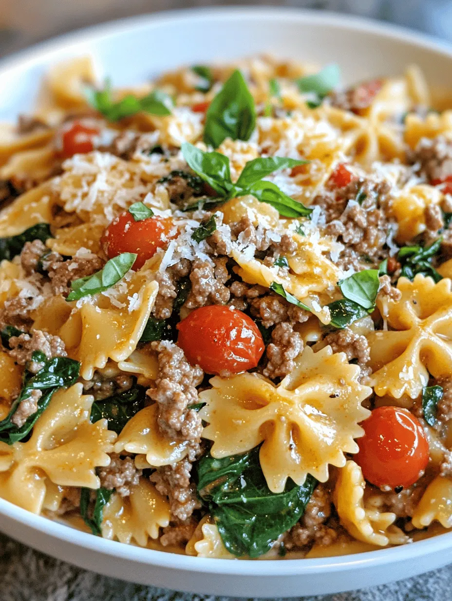 Creamy Beef and Bowtie Pasta is a beloved dish that has gained popularity for its heartiness and comforting flavors, making it a staple in many family kitchens. This delightful recipe combines tender bowtie pasta with seasoned ground beef, aromatic vegetables, and a creamy sauce to create a meal that is both satisfying and packed with flavor. The appeal of this dish lies not only in its rich taste but also in its wonderful texture—a combination of the pasta's shape, the juiciness of the beef, and the creaminess of the sauce.