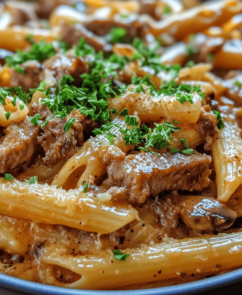 If you're a fan of rich, savory flavors and comforting meals, then the One-Pot Philly Cheesesteak Pasta is bound to become your new go-to dish. This culinary creation melds the classic elements of a Philly cheesesteak — tender steak, sautéed vegetables, and creamy cheese — with al dente pasta, all cooked conveniently in a single pot. Its roots trace back to Philadelphia, where the cheesesteak sandwich reigns supreme, known for its delicious combination of beef and melted cheese. By transforming this beloved sandwich into a pasta dish, we create a hearty meal that is not only satisfying but also quick to prepare.