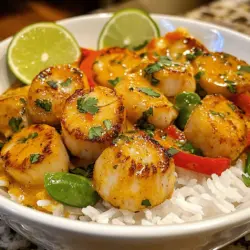 If you’re looking for a dish that beautifully marries simplicity with sophistication, look no further than Spicy Coconut Curry Scallops. This dish showcases luscious scallops enveloped in a creamy coconut milk sauce that bursts with aromatic spices. The harmonious blend of flavors makes it a standout meal that can easily elevate any dining experience. Whether you're preparing a weeknight dinner or planning a special occasion, this recipe promises to impress without requiring extensive culinary skills.