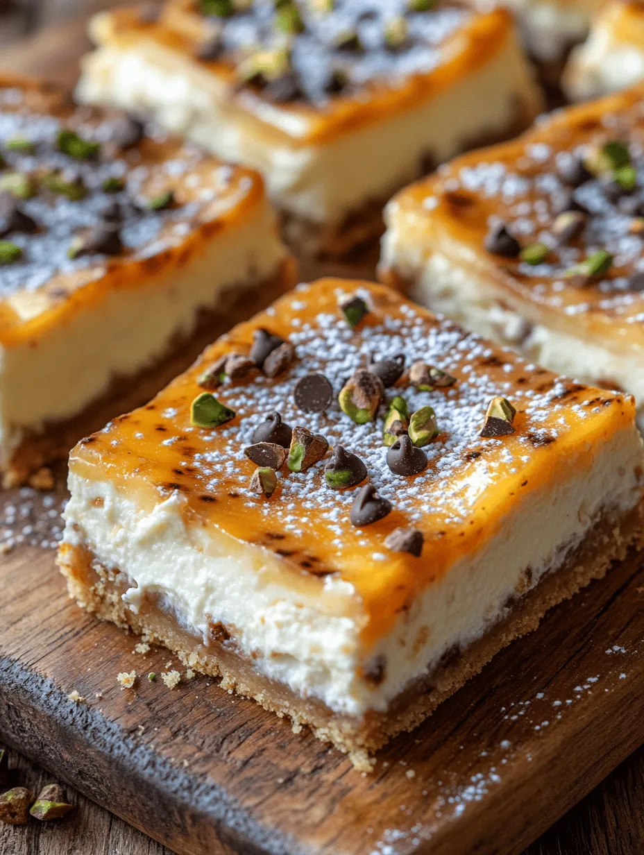 If you're a fan of desserts, you're likely familiar with the indulgent nature of cheesecake and the rich, satisfying flavors of Italian cannoli. Imagine combining these two beloved treats into one heavenly dessert—this is where Cannoli Cheesecake Bars come into play. This delightful recipe is a tribute to both classic Italian pastries and creamy cheesecakes, resulting in a dessert that is as visually stunning as it is delicious.