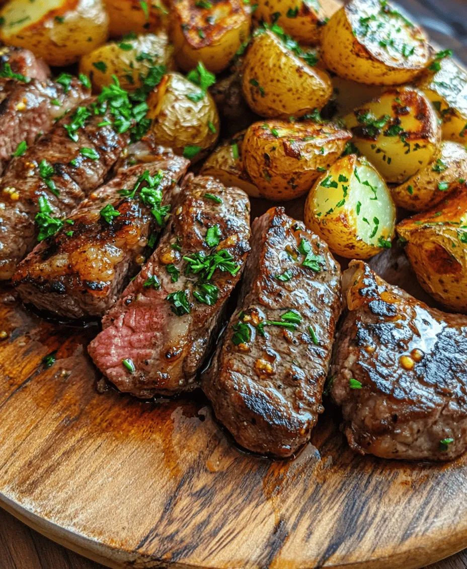 When it comes to weeknight dinners, finding a recipe that is both quick to prepare and satisfying can often feel like a daunting task. However, the Sizzling Garlic Butter Steak Bites and Crispy Potatoes recipe is here to change that. This dish features tender sirloin steak, infused with aromatic garlic and fresh herbs, paired with perfectly crispy baby potatoes. Not only does it come together in under an hour, but it also boasts a flavor profile that is sure to impress. Whether you are cooking for family or entertaining guests, this recipe is a surefire crowd-pleaser.