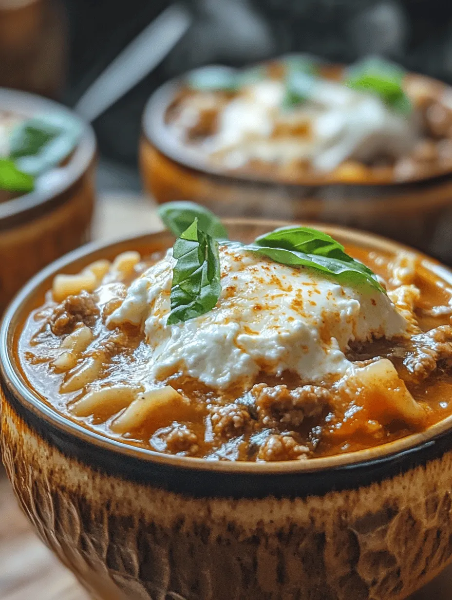 Lasagna soup is the ultimate comfort food, blending the beloved flavors of traditional lasagna into a warm, hearty bowl of soup. This delightful dish has gained popularity in homes across the country, especially during the colder months when a cozy meal can make all the difference. The beauty of lasagna soup lies in its rich, savory flavors and simplicity, making it an ideal choice for busy weeknights or leisurely family dinners.