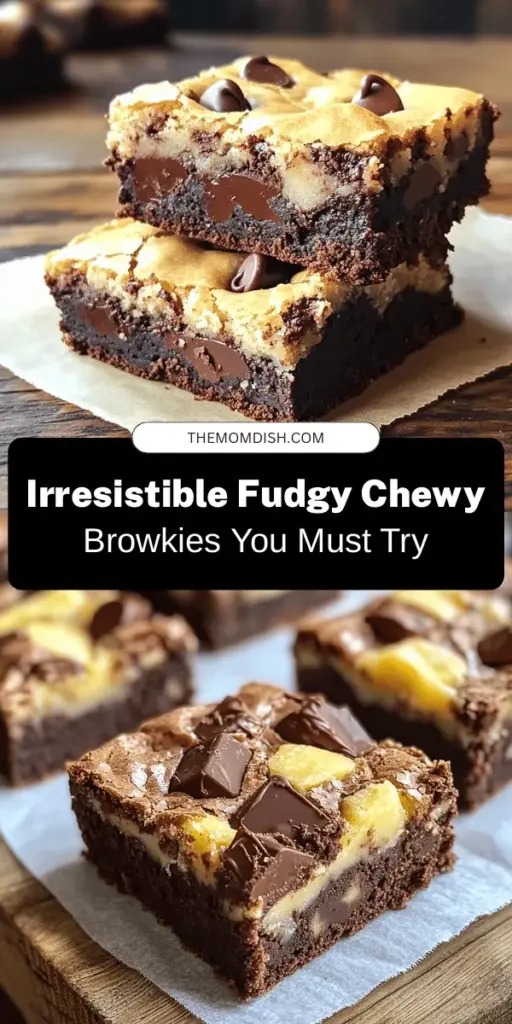 Discover the ultimate treat with this Best Fudgy Chewy Browkies Recipe! These mouthwatering hybrids combine the rich fudginess of brownies with the chewy texture of cookies, making them perfect for any occasion. Elevate your baking with high-quality ingredients, and enjoy them warm with ice cream or at room temperature. Try this delicious recipe today and impress your friends and family! #Baking #Desserts #Browkies #Brownies #Cookies #Recipe #SweetTreats #ChocolateLovers