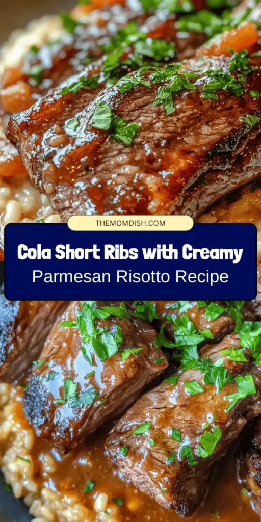 Elevate your dinner game with succulent short ribs slow-cooked in cola, paired with creamy Parmesan risotto. This comforting dish promises melt-in-your-mouth tenderness infused with rich, savory flavors. Perfect for any occasion, it combines the sweetness of cola and the earthy notes of garlic and onions, creating a delightful harmony. Impress your family and guests with this simple yet exquisite recipe! #SlowCookerRecipes #ComfortFood #ShortRibs #Risotto #HomeCooking #Foodie