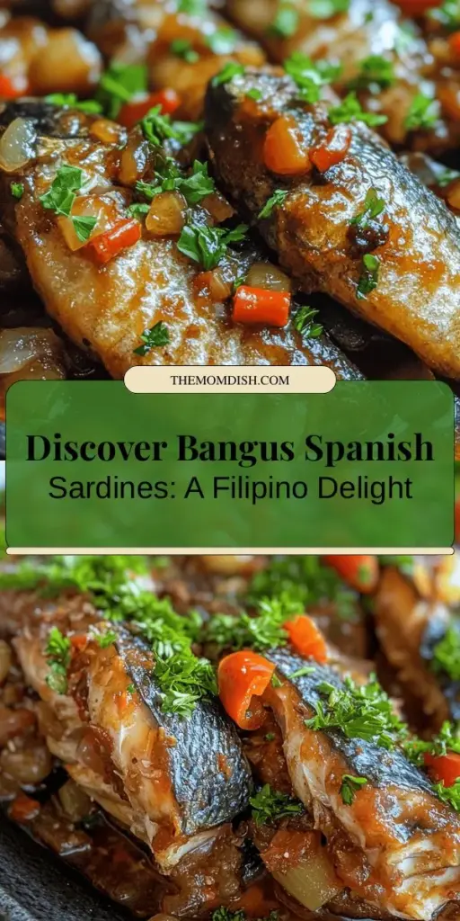 Dive into the vibrant world of Filipino cuisine with Bangus Spanish Sardines, a dish that beautifully highlights the national fish, bangus. This flavorful recipe combines traditional techniques with modern flair, offering a healthy and delicious meal perfect for busy days. Enjoy tender milkfish simmered in a savory sauce enriched with aromatic spices. Serve it over rice for a satisfying experience that captures the essence of family and tradition. #FilipinoFood #Bangus #HomeCooking #HealthyRecipes #Foodie