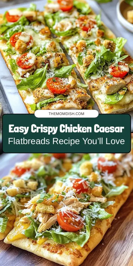 Discover the perfect blend of convenience and taste with Crispy Chicken Caesar Flatbreads! This quick and easy recipe combines the classic flavors of Caesar salad with crispy chicken and flatbreads, making it an ideal choice for any meal. Packed with nutrition and flavor, it’s great for family dinners or casual gatherings. Explore ingredient variations and tips to customize your flatbreads to suit your taste. #CrispyChickenCaesar #EasyRecipes #FlatbreadPizza #HealthyEating #MealPrepIdeas