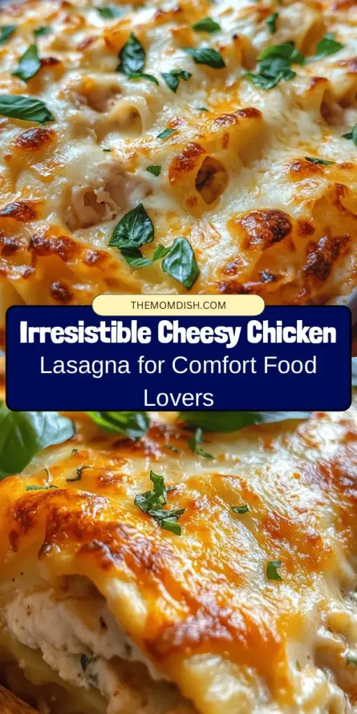 Looking for a delicious twist on a classic comfort food? Try this Cheesy Chicken Delight Lasagna! With layers of tender chicken, creamy ricotta, gooey mozzarella, and fresh spinach, this dish is sure to become a family favorite. Perfect for gatherings or a cozy dinner, it satisfies all the cravings. Explore the recipe and discover how to create this hearty masterpiece that’s both flavorful and satisfying! #Lasagna #ComfortFood #ChickenRecipes #CheesyDelight #HomeCooking #FamilyDinner