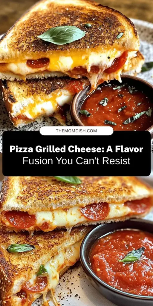 Craving a perfect comfort food fusion? Try the Pizza Grilled Cheese Delight! This mouthwatering recipe combines gooey cheese and savory pizza flavors for a satisfying sandwich that both kids and adults will love. With easy preparation and endless customization options, it's perfect for weeknight dinners or casual gatherings. Get ready to impress your guests or treat yourself to this delicious twist on classic favorites! #PizzaGrilledCheese #ComfortFood #Foodie #Sandwiches #Yum