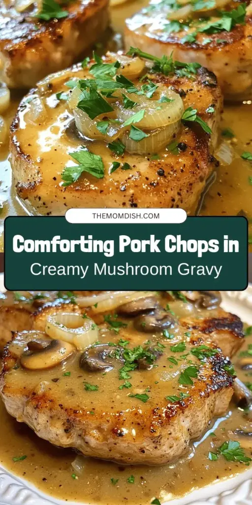 Indulge in the ultimate comfort food with savory pork chops smothered in rich mushroom gravy. This easy recipe transforms simple ingredients into a heartwarming meal that’s perfect for any occasion. Sear juicy pork chops to golden perfection, then create a luscious gravy with earthy mushrooms and spices. Ideal for weeknight dinners or festive gatherings, this dish is sure to impress your family and friends. Try it now! #PorkChops #MushroomGravy #ComfortFood #EasyRecipes #DinnerIdeas