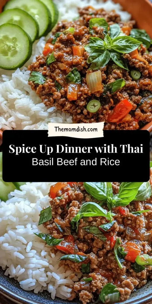 Indulge in the vibrant flavors of Thai cuisine with this easy-to-make Thai Basil Beef with Rice recipe. Experience the perfect blend of savory ground beef, aromatic Thai basil, and a medley of bold sauces, all ready in under 30 minutes! Ideal for weeknight dinners, this dish transports your taste buds straight to Thailand. Discover its origins, key ingredients, and step-by-step instructions in our article. #ThaiBasilBeef #ThaiCuisine #CookingAtHome #EasyRecipes #WeeknightDinner #FlavorsOfThailand #Foodie #DeliciousDishes