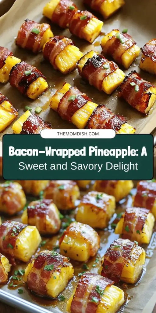 Discover the perfect appetizer that combines sweet and savory flavors: bacon-wrapped pineapple! This crowd-pleaser is easy to make and always a hit at parties. Juicy pineapple, crispy bacon, and a delicious glaze create mouthwatering bites that everyone will love. Perfect for gatherings, these tasty treats are sure to impress your guests. Get the complete recipe to elevate your next event! #BaconWrappedPineapple #Appetizer #PartyFood #Yummy #RecipeIdeas #Foodie