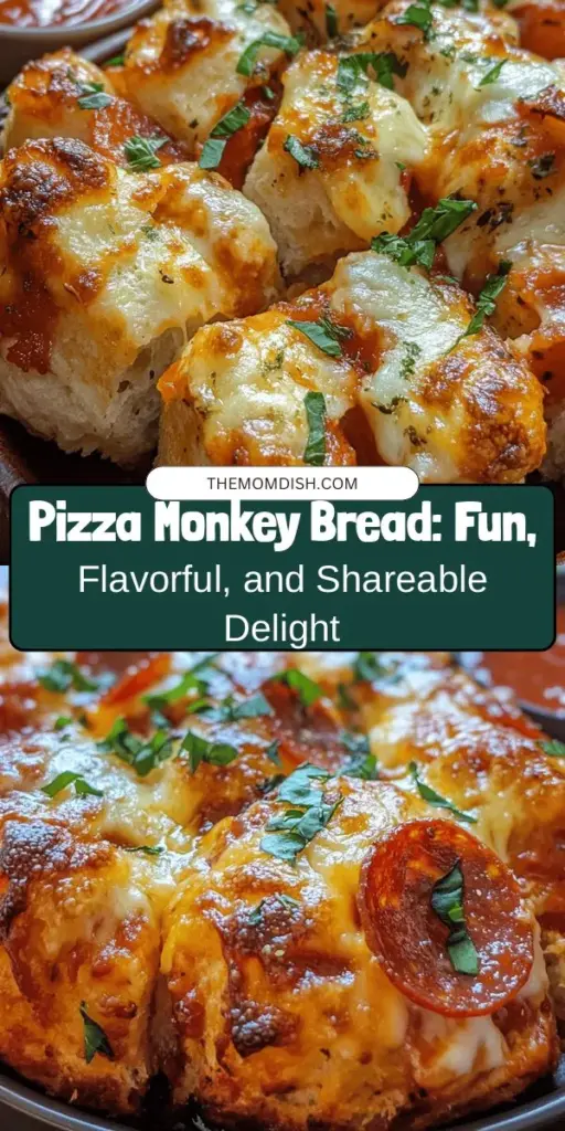 Discover the ultimate crowd-pleaser with Pizza Monkey Bread! This fun twist on classic pizza combines cheesy goodness with a playful, pull-apart style perfect for gatherings. Customize with your favorite toppings, from pepperoni to veggies, and enjoy the interactive dining experience as guests pull apart pieces. Easy to make and delicious to share, this dish is sure to impress! Try it for your next game night or family gathering! #PizzaMonkeyBread #FunFood #PartyRecipes #CheesyGoodness #Yum #CookingFun