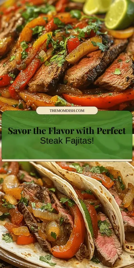 Discover the vibrant world of steak fajitas with this sizzling recipe! Perfectly marinated flank steak, colorful bell peppers, and onions come together in soft tortillas to create a delicious experience for any occasion. Learn key ingredients, cooking techniques, and serving tips to elevate your fajitas. Get ready to impress family and friends with a crowd-pleasing dish that's as fun to make as it is to eat! #SteakFajitas #TexMex #DeliciousRecipes #CookingTips #FoodLovers #HomeCooking