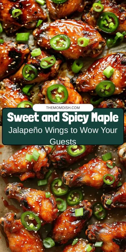 Get ready to spice up your appetizer game with Sweet & Spicy Maple Jalapeño Wings! This irresistible recipe combines the rich sweetness of maple syrup with the fiery kick of fresh jalapeños, creating a mouthwatering experience that's perfect for any gathering. Easy to prepare and bursting with flavor, these wings will become the highlight of your menu. Check out the full recipe now! #ChickenWings #Appetizers #Foodie #MapleJalapenoWings #SpicyRecipes