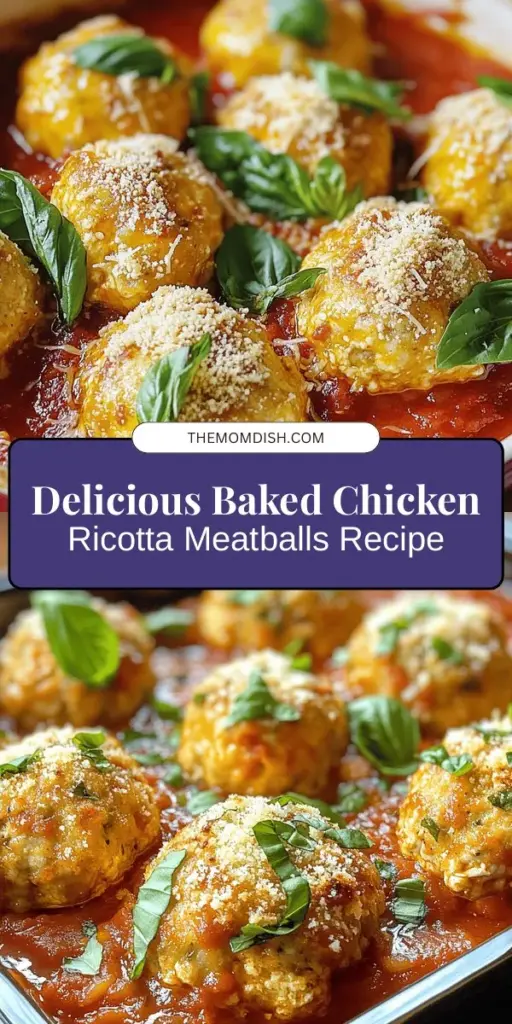 Looking for a delicious, healthy meal the whole family will love? Try Baked Chicken Ricotta Meatballs! This easy recipe combines lean ground chicken with creamy ricotta and savory Parmesan for a flavor-packed dish perfect for busy weeknights. Serve over pasta, zoodles, or enjoy as an appetizer with dipping sauce. Nutritious, versatile, and satisfying, these meatballs are sure to become a new favorite! #ChickenMeatballs #HealthyEating #FamilyRecipes #DeliciousMeals #ComfortFood