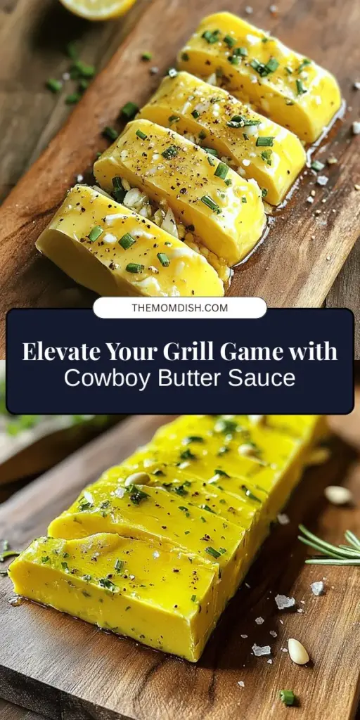 Elevate your grilling game with Cowboy Butter Steak Dipping Sauce! This flavorful, buttery concoction is a Southern staple that enhances the taste of grilled meats, from steaks to chicken and seafood. With simple ingredients like garlic, fresh herbs, and a touch of spice, it’s easy to whip up and perfect for any gathering. Discover the rich history and versatile uses of this delicious sauce to turn your meals into a gourmet experience. #CowboyButter #GrillingIdeas #SteakSauce #SouthernCooking #BBQFlavors #MeatLovers