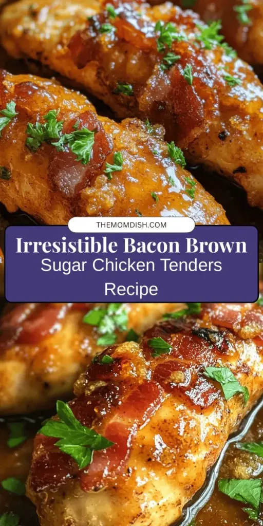 Discover the perfect balance of sweet and savory with Bacon Brown Sugar Chicken Tenders! This mouthwatering dish features juicy chicken wrapped in crispy bacon, coated with a caramelized brown sugar glaze that will leave everyone asking for seconds. Ideal for family dinners or gatherings, this recipe combines classic flavors in a fun way. Follow our step-by-step guide for tasty results. Enjoy! #BaconBrownSugarChicken #ComfortFood #ChickenTenders #YummyEats #HomeCooking #FoodieFavorites #DinnerIdeas