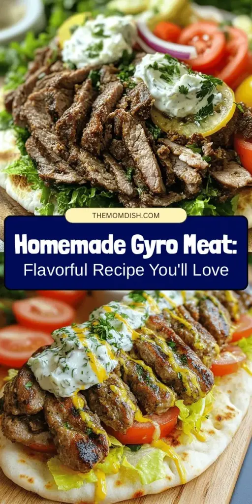 Discover the joy of making homemade gyros with this flavorful gyro meat recipe! From traditional spices to fresh ingredients, learn the step-by-step process to create juicy, aromatic gyro meat that rivals your favorite Mediterranean restaurants. Customize your meal with fresh toppings and homemade tzatziki sauce for the perfect bite. Perfect for lunch, dinner, or any festive gathering! #GyroMeat #MediterraneanCuisine #HomemadeGyros #Foodie #RecipeIdeas #CookingAtHome