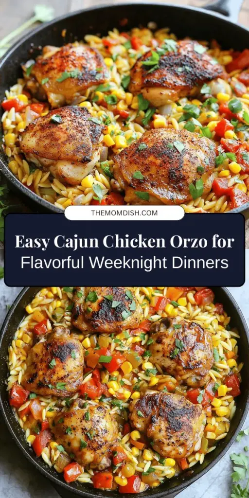 Bring the vibrant flavors of Louisiana to your dinner table with this Cajun Chicken Orzo recipe! This comforting dish combines tender chicken thighs, rice-shaped orzo pasta, and a medley of fresh vegetables, all infused with a delightful Cajun spice blend. Perfect for a weeknight meal or family gathering, this dish is packed with flavor and nutrition. Discover how to make this culinary masterpiece and celebrate the rich heritage of Cajun cuisine. #CajunChickenOrzo #CajunCuisine #HomeCooking #ComfortFood