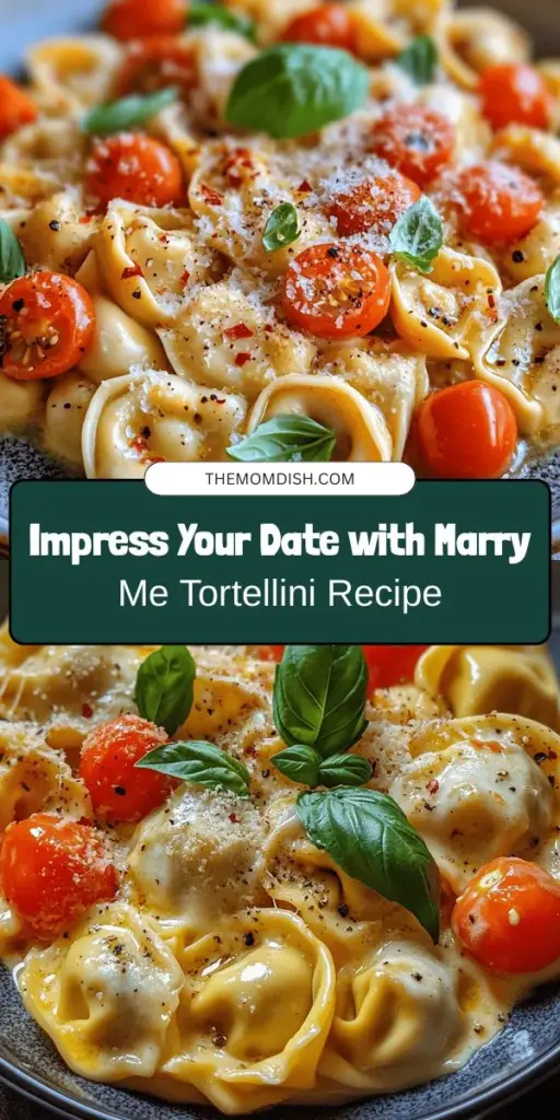 Impress your loved one with Marry Me Tortellini, a romantic and delicious pasta dish that combines tender cheese tortellini with a creamy, flavorful sauce. Perfect for date nights, this recipe is simple to prepare, showcasing fresh ingredients like garlic, cherry tomatoes, and basil. With its rich flavor and stunning presentation, it’s sure to win hearts! Discover the charm of this delightful meal and elevate your dining experience. #MarryMeTortellini #RomanticDinner #PastaRecipe #CookingForTwo #Foodie #DateNightIdeas #ItalianCuisine #ComfortFood