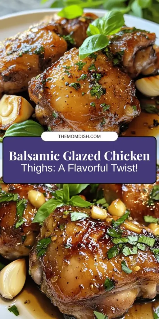 Elevate your dinner with this delicious balsamic glazed chicken thighs recipe! Combining the rich, tangy flavor of balsamic vinegar with the sweetness of honey, this dish offers a comforting yet gourmet experience. Perfect for weeknight meals or special gatherings, it's easy to prepare even for novice cooks. Serve alongside roasted veggies or creamy polenta for a complete meal. Try this flavorful journey today! #BalsamicChicken #EasyRecipes #DinnerInspiration #Foodie #HomeCooking