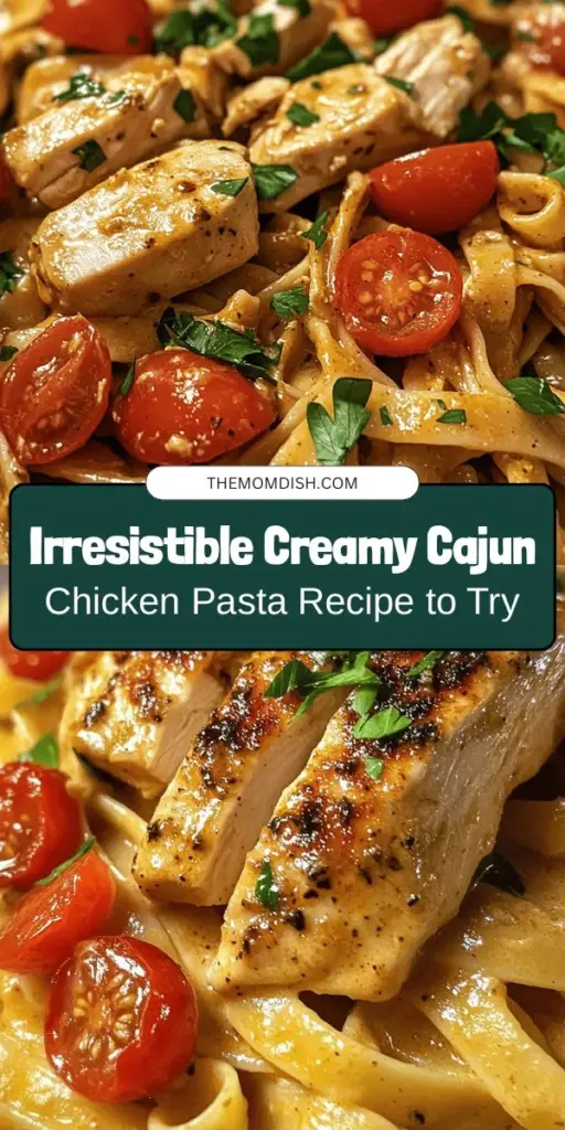 Indulge in the rich flavors of Creamy Cajun Chicken Pasta, where spice meets comfort in a delightful fusion. This satisfying dish combines tender chicken, a velvety cream sauce, and bold Cajun seasoning, perfect for any occasion. Easy to prepare, it's great for quick dinners or special gatherings. Get ready to impress your family and friends with a taste of Cajun cuisine that brings warmth and joy to your table. #CajunCooking #PastaLove #ComfortFood #FoodieDelight #HomeCooking #RecipeOfTheDay