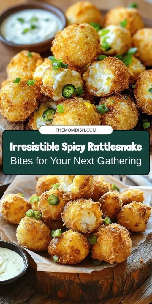 Looking for a crowd-pleasing appetizer? Try Spicy Rattlesnake Bites, a delicious blend of creamy cheese and spicy jalapeños, perfect for parties or cozy nights in. Easy to customize for your preferred heat level, these bites will have your guests coming back for more. With a crispy exterior and gooey center, they're a must-try! Serve them with ranch or spicy aioli for an unforgettable treat. #SpicyRattlesnakeBites #Appetizers #PartyFood #TexMex #Yum #Foodie