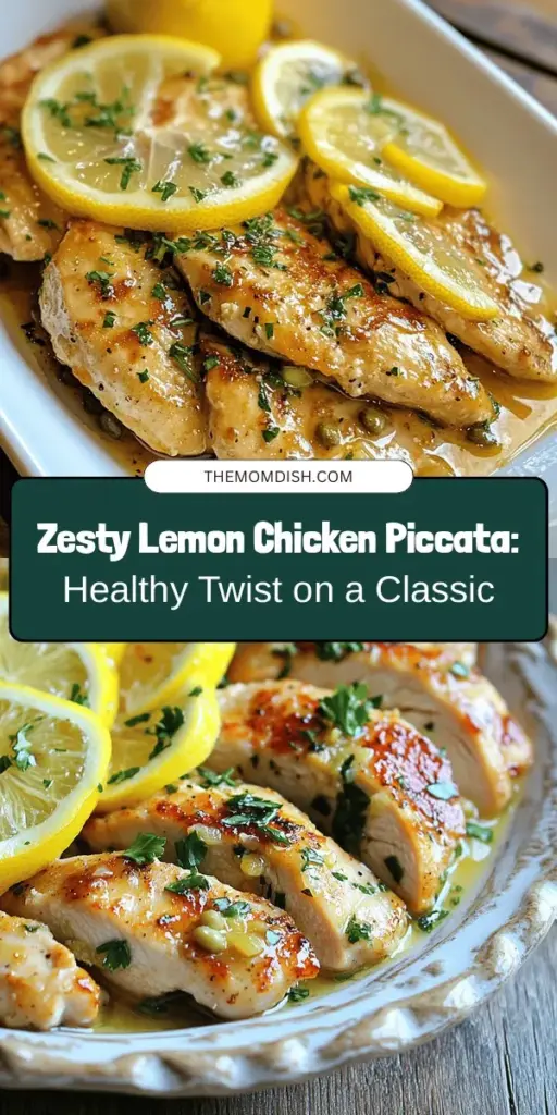 Discover a healthier twist on the classic Italian favorite with this Zesty Healthy Lemon Chicken Piccata recipe! Enjoy tender chicken breasts in a delightful lemon-caper sauce, using whole wheat flour for added nutrition and flavor. Perfectly balanced and low in calories, this dish is great for weeknight dinners or meal prep. Pair it with steamed veggies or a fresh salad for a complete meal. Your taste buds will thank you! #HealthyRecipes #ChickenPiccata #MealPrep #Zesty #ItalianCuisine #HealthyEating #Foodie