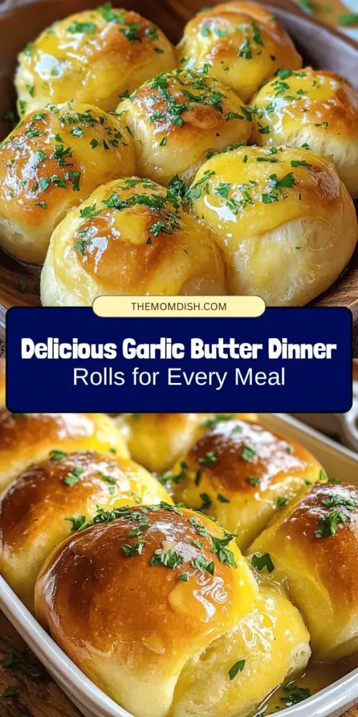 Experience the joy of homemade baking with these Heavenly Garlic Butter Dinner Rolls! Fluffy and incredibly flavorful, they’re the perfect accompaniment to any meal, from cozy family dinners to festive gatherings. With simple ingredients and an easy step-by-step guide, these rolls are sure to impress. Infused with garlic and buttery goodness, they elevate every bite. Give them a try for a delightful culinary treat! #DinnerRolls #Baking #GarlicButter #ComfortFood #HomemadeGoodness