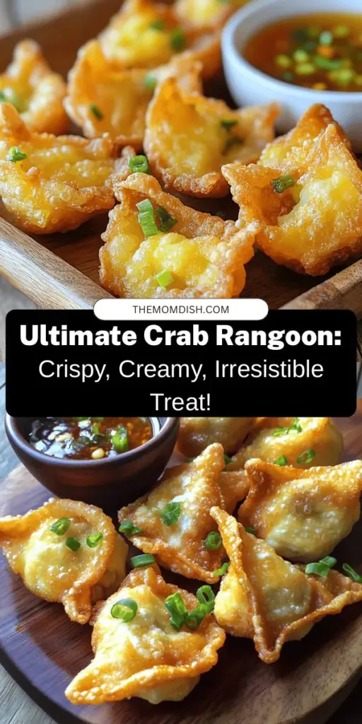 Discover the irresistible joy of making homemade Crab Rangoon with our ultimate recipe! Perfectly crispy on the outside with a creamy, savory filling of crab and cream cheese, these delectable bites are a must-have for parties or cozy nights in. Our step-by-step guide makes it easy for everyone, from beginners to seasoned cooks. Elevate your appetizer game and savor this crowd-pleaser today! #CrabRangoon #Recipe #Appetizers #HomeCooking #Delicious #Foodie #CookingTips