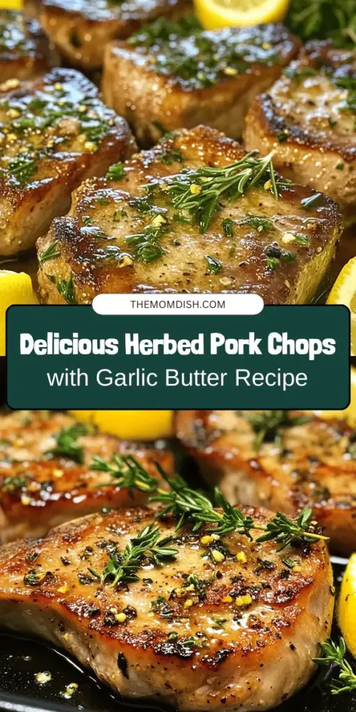 Elevate your dinner game with savory herbed pork chops smothered in rich garlic butter. This simple yet elegant recipe features juicy, tender chops infused with fresh herbs like rosemary and thyme, delivering a burst of flavor in every bite. Ideal for any occasion, these chops are not just delicious but also packed with protein and nutrients. Get ready to impress your family and friends tonight! #PorkChops #DinnerIdeas #HomeCooking #Recipes #GarlicButter #SavoryEats #HealthyCooking #Foodie