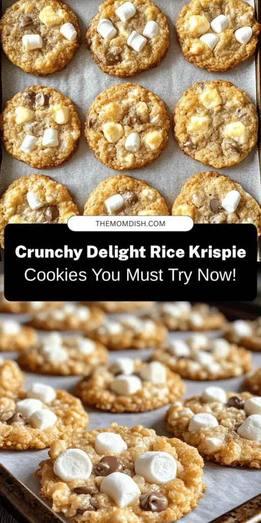 Discover the joy of baking with these Crunchy Delight Rice Krispie Cookies! This delightful recipe blends the classic flavors of Rice Krispie treats into a chewy cookie form that's sure to impress. With simple ingredients and easy steps, anyone can whip up these crunchy delights in no time. Perfect for snacking, celebrations, or just satisfying your sweet tooth. Get ready for a delicious baking adventure! #RiceKrispieCookies #BakingFun #CookieRecipes #SweetTreats #DessertLovers