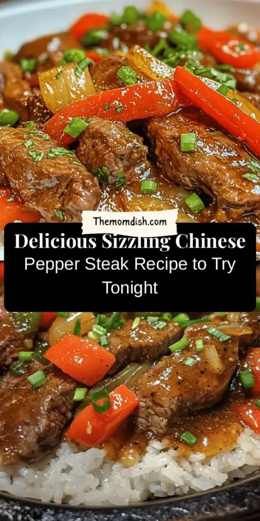 Discover the deliciousness of Sizzling Chinese Pepper Steak with Onions, a vibrant dish bursting with bold flavors and fresh ingredients. This quick-to-make recipe brings authentic Chinese cuisine right to your home, featuring tender beef, crisp veggies, and a savory sauce. Perfect for busy nights, it offers a healthy and satisfying meal that's sure to impress. Dive into this flavor-packed journey today! #ChineseFood #PepperSteak #HomeCooking #StirFry #HealthyRecipes #Yummy #Foodie