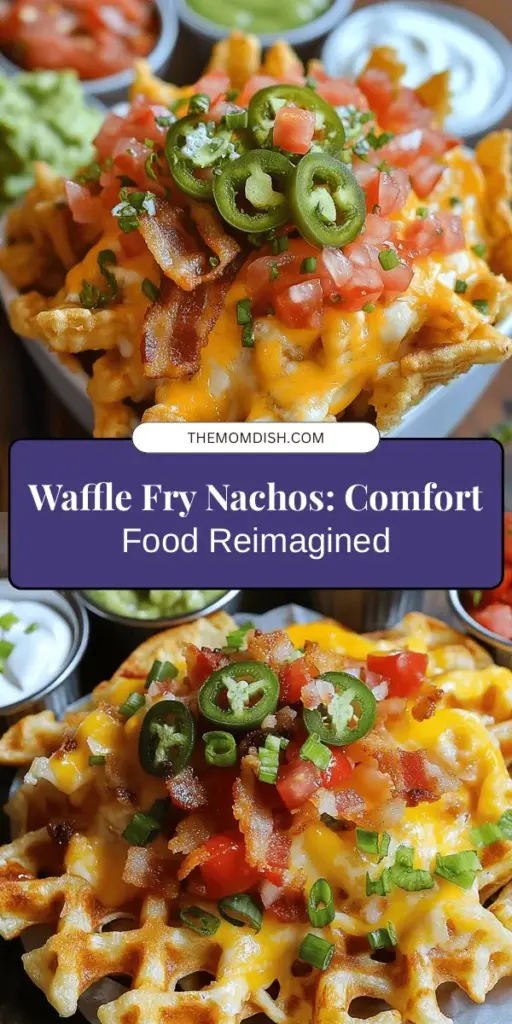 Indulge in the ultimate comfort food with waffle fry nachos! This fun twist on the classic nacho dish uses crispy waffle fries as a base, topped with melty cheese, savory bacon, and fresh veggies. Ideal for parties, game nights, or cozy evenings, this customizable recipe lets you explore different flavors and toppings for a satisfying treat. Get ready to impress your family and friends with this mouthwatering delight! #WaffleFryNachos #ComfortFood #SnackIdeas #GameDayEats #YummyRecipes #FoodLovers