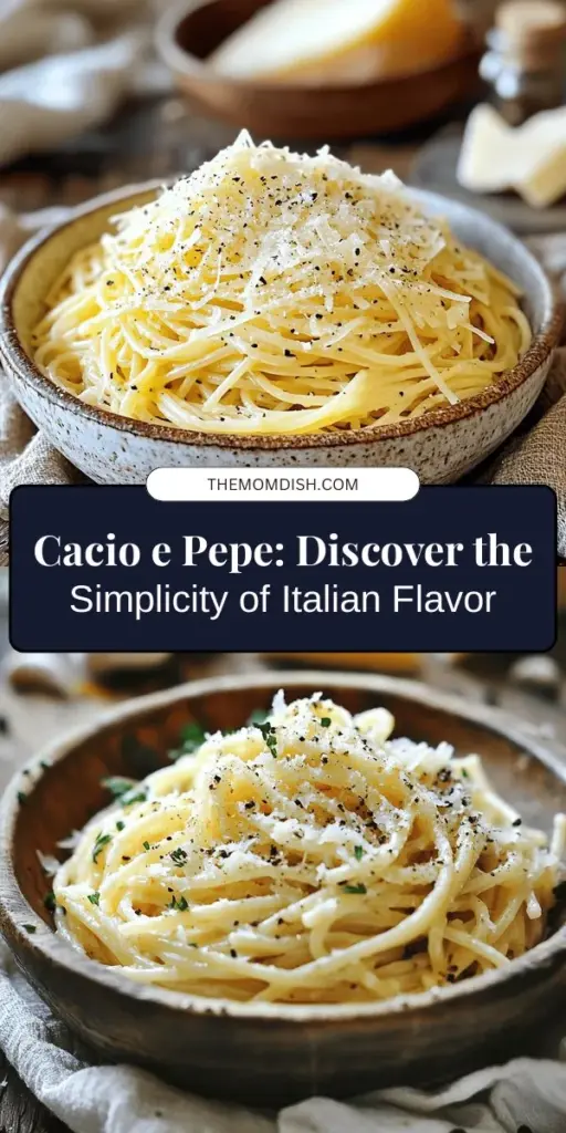 Discover the magic of Cacio e Pepe, a simple yet delicious Italian classic that celebrates the beauty of quality ingredients. This dish, made with just pasta, Pecorino Romano cheese, and freshly cracked black pepper, is a testament to Italian culinary tradition. Join us as we explore its rich history, learn the importance of each ingredient, and follow an easy step-by-step guide to make your own Cacio e Pepe Bliss at home. #CacioePepe #ItalianCuisine #PastaRecipes #Foodie #CookingAtHome #SimpleIngredients #Gourmet #ComfortFood