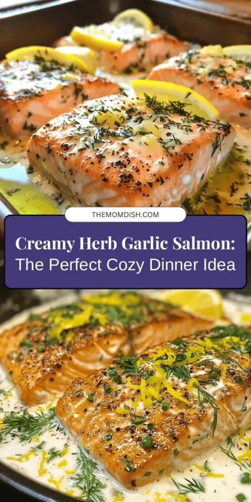 Indulge in the delectable flavors of Creamy Herb Garlic Salmon, a dish that combines succulent salmon fillets with a rich, creamy sauce enriched with fresh herbs and garlic. Perfect for both cozy nights and special gatherings, this recipe not only impresses but nourishes with its omega-3 fatty acids. Discover how simple ingredients create sophisticated comfort food that’s sure to please everyone! #Seafood #HealthyEating #SalmonRecipes #ComfortFood #DinnerIdeas