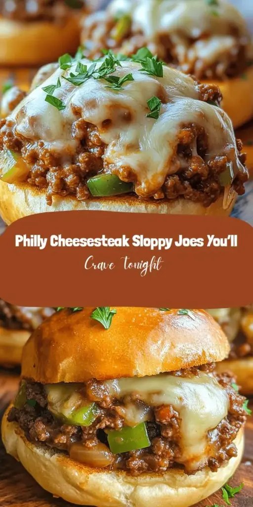 Discover a hearty twist on a classic favorite with Philly Cheesesteak Sloppy Joes! This mouthwatering dish combines the rich flavors of a cheesesteak with the comfort of Sloppy Joes, making it a perfect meal for any night. With ground beef, sautéed veggies, and gooey cheese all piled high on a toasted bun, it’s sure to impress your family and friends. Perfect for busy weeknights or casual gatherings! Try this recipe today! #Cheesesteak #SloppyJoes #ComfortFood #DinnerIdeas #FamilyMeals