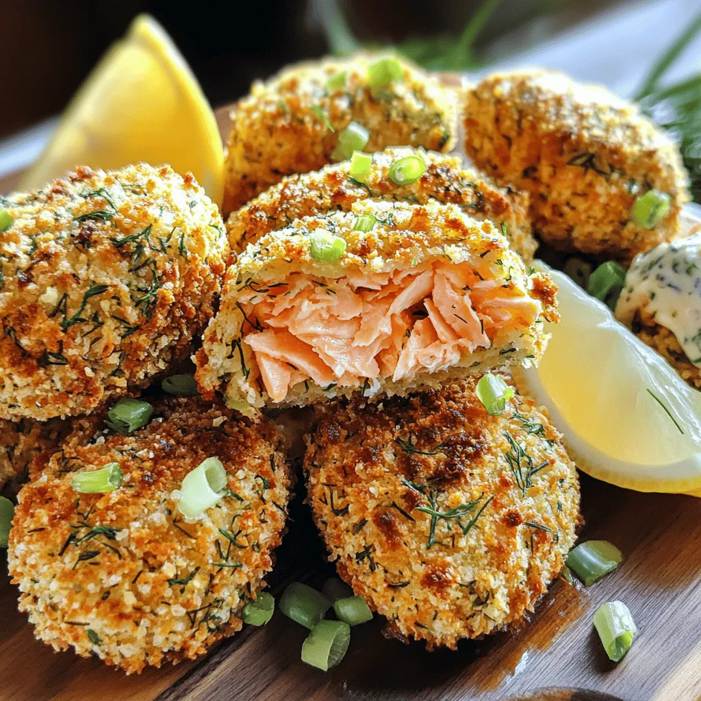 Salmon croquettes are small, round patties made from flaked salmon. They mix salmon with breadcrumbs, eggs, and seasonings. This blend forms a tasty treat that you can fry or bake. Salmon cakes, on the other hand, often use larger chunks of salmon. They may contain more filler ingredients. The main difference lies in texture. Croquettes are smooth and creamy inside, while cakes are chunkier.