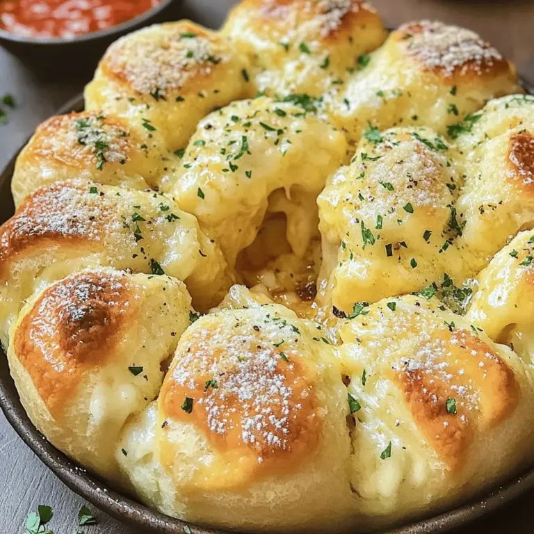 In the world of comfort food, few items can rival the appeal of cheesy garlic pull-apart bread. This delightful dish is the epitome of indulgence and is perfect for gatherings, family dinners, or simply as a comforting treat for yourself. Imagine the aroma of garlic wafting through your kitchen, the melted cheese stretching as you pull apart each fluffy piece—this recipe is sure to become a new favorite in your household.