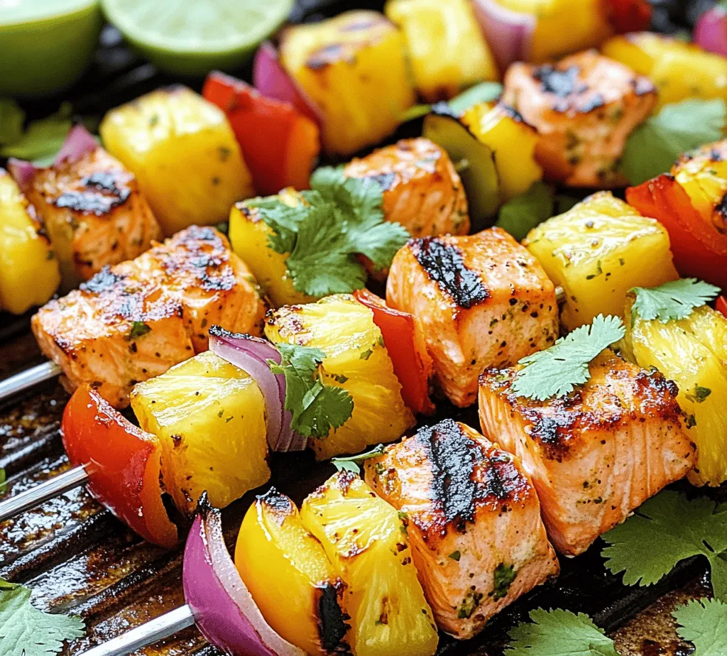 Welcome to the vibrant world of tropical cuisine with our Tropical Pineapple Salmon Kebabs recipe! This dish is an exciting fusion of flavors that combines succulent salmon, sweet pineapple, and colorful vegetables, making it a perfect choice for your next outdoor grilling session. The combination of these ingredients creates a delightful balance of savory and sweet, which not only pleases the palate but also celebrates the essence of summer.