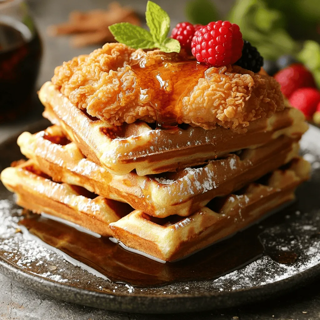 To make the best chicken and waffles, I focus on a crispy Southern chicken and waffles recipe. The key is in the preparation and ingredients. First, you want to marinate your chicken. Soak it in buttermilk and hot sauce for at least 30 minutes. This adds flavor and keeps the chicken moist.