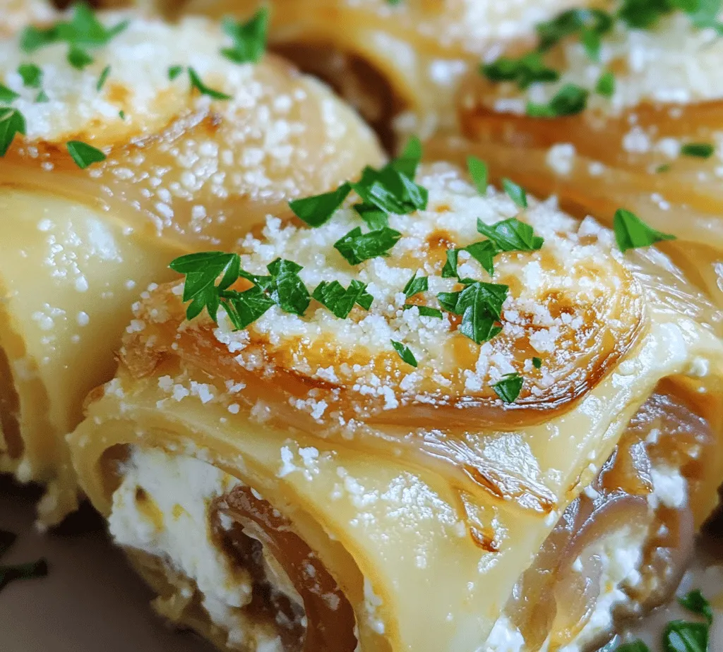 Imagine a dish that marries the heartwarming comfort of classic lasagna with the rich, savory flavors of French onion soup. Introducing French Onion Lasagna Roll-Ups, a delightful and innovative twist on two beloved culinary staples. This recipe brings together the best elements of both worlds, creating a meal that is not only visually appealing but also packed with flavor. Whether you're preparing a family dinner, hosting a gathering, or simply looking to impress your taste buds, these roll-ups are sure to be a hit.