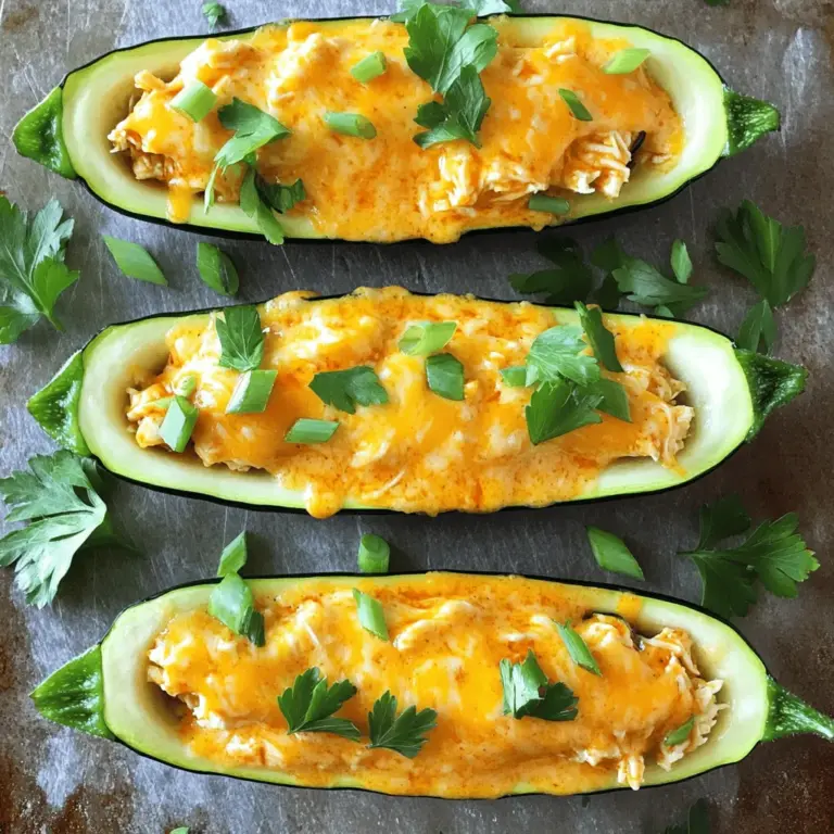 Are you looking for a delicious and healthy alternative to traditional buffalo chicken dishes? Look no further than Buffalo Chicken Zucchini Boats! This innovative recipe takes the bold flavors of buffalo chicken and nestles them in tender, hollowed-out zucchini, creating a mouthwatering dish that is not only satisfying but also low in carbohydrates and gluten-free. Whether you’re on a diet, trying to eat healthier, or simply seeking new culinary adventures, these zucchini boats provide a flavorful twist that doesn’t skimp on taste.