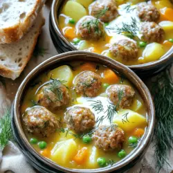 Swedish Meatball Soup Delight: A Hearty Comfort Food