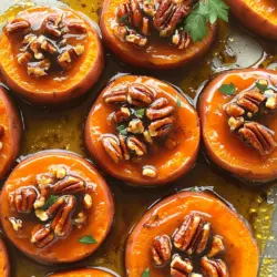 Fondant sweet potatoes with bourbon pecan glaze is a dish that combines comfort and indulgence in every mouthful. This recipe transforms humble sweet potatoes into a gourmet side dish that dazzles the palate and impresses at any gathering. With a beautiful caramelized exterior and a tender, buttery interior, these sweet potatoes are elevated by a rich bourbon pecan glaze that adds a luxurious depth of flavor. Whether you're preparing a festive holiday meal or simply looking to elevate your weekly dinner, this dish promises to capture hearts and taste buds alike.