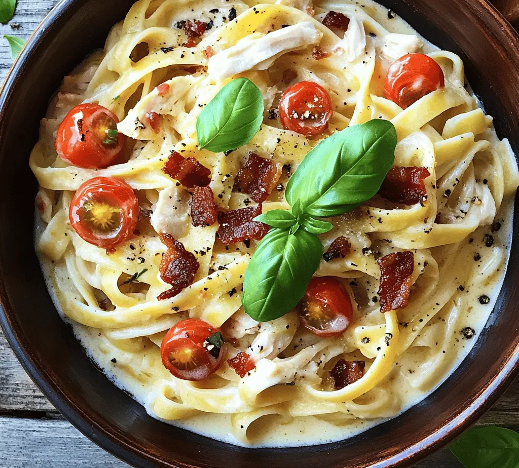 Creamy Chicken and Bacon Pasta is the epitome of comfort food, bringing together the rich decadence of cream, the savory crunch of crispy bacon, and the tender juiciness of chicken breast. This delicious dish not only satisfies your taste buds but also warms your heart, making it a favorite for families and food lovers alike. Whether you're looking to whip up a quick weeknight dinner or impress guests at a special gathering, this recipe fits the bill perfectly.