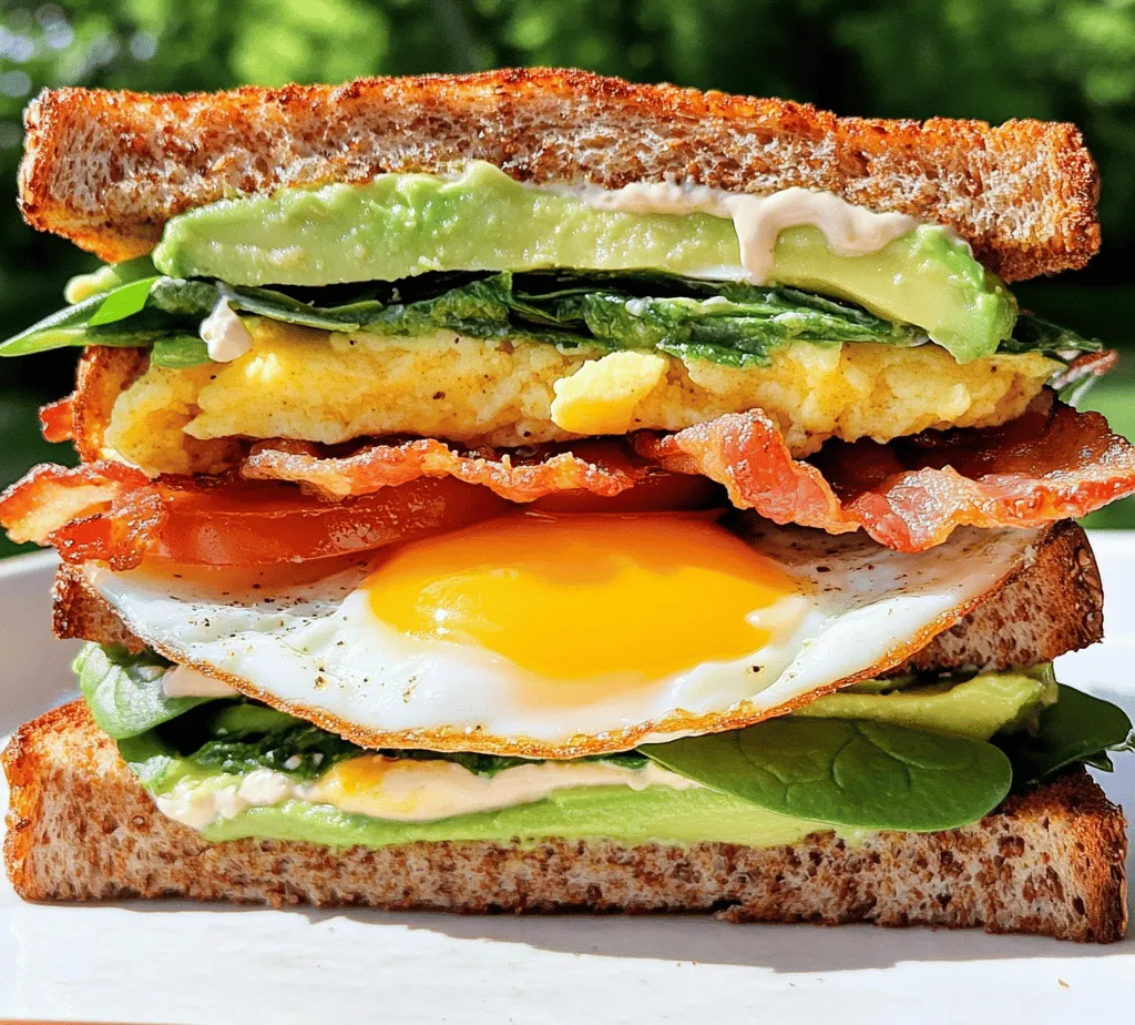 The Breakfast Club Sandwich is an iconic morning meal that has won the hearts of breakfast lovers everywhere. Combining layers of savory flavors and delightful textures, this sandwich is more than just a meal; it's a culinary experience that awakens the senses and sets the tone for the day ahead. Imagine sinking your teeth into crispy bacon, perfectly cooked eggs, creamy avocado, and fresh greens sandwiched between slices of toasted bread—each bite provides a satisfying crunch and an explosion of flavors that make it a beloved staple at breakfast tables around the world.